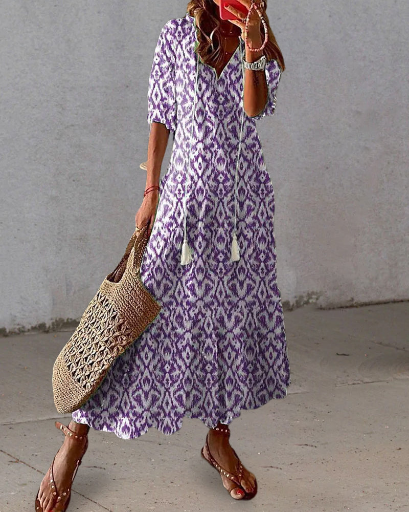 Cassia™ | Women Boho Tummy Coverage Maxi Dress