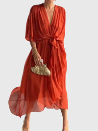 Bethany | Elegant Dress - Orange