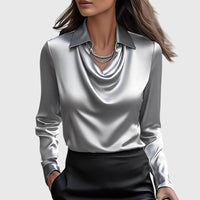 Elaine™ | Elegant Everyday Blouse - Silver