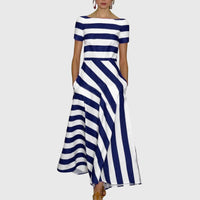 Carly™ - Striped Dress - Dark Blue