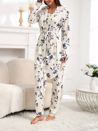 Kathy | Women Vintage Floral Pajama Set - Multicolour