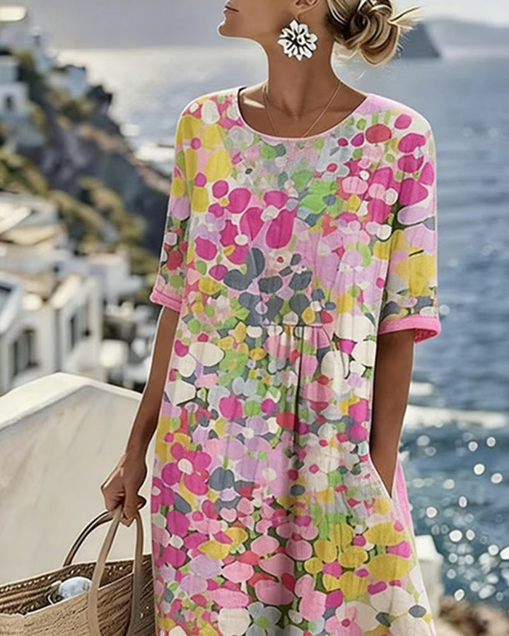 ELENA™ - ELEGANT FLORAL SUMMER MIDI DRESS (Restocked)
