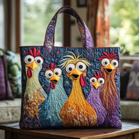 Handcrafted Bag | Five Colourful Hens - 15" x 13.8"