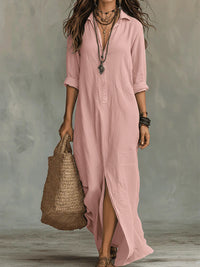 WILLOW | Effortless Maxi Dress Flattering Silhouette Versatile Daily Wear - Pink