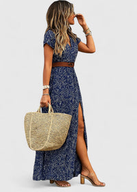 Alleta | Sophisticated Women Maxi Dress - Blue