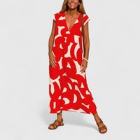 Lysandra | Sophisticated Women Maxi Dress - Red