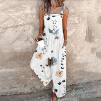 Comfortable Printed Overall - White