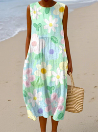 Erin™ Pastel Blossom Midi Dress - Multicolor