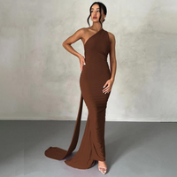 Karilyn™ | Elegant Sleeveless Evening Halter Bodycon Dress - Brown
