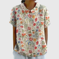 Bonnie | Vintage Floral Blouse - White 4