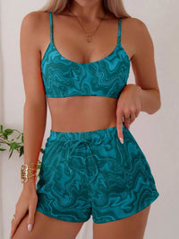 Marilyn | Women 3-Piece Supportive Swim Set - Petrol Blue