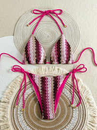Grace | Crochet Look Triangle Bikini - Pink