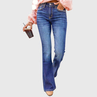 Ayla | Comfortable Women Stretch Pants - Blue