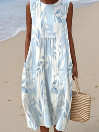 Joy | Leafy Midi Dress - Multicolor