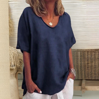 ELENA™ | Blissful Relaxed Top (RESTOCKED) - Marine Blue