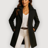 GRETA – CLASSIC WOOL COAT - Black