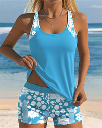 Waverly | Belly-Covering Swim Set - Light Blue