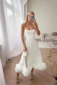 Mila™ | Elegant Flowing Dress - White