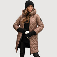 LENARA – COSY QUILTED COAT - Beige