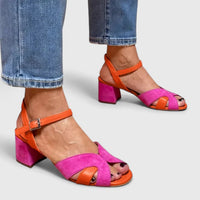 Luxe Orthopedic Real Leather Heels - Pink