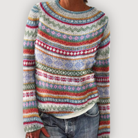 LUCY – SHEEP KNIT JUMPER - Rainbow Stripe
