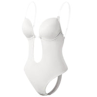 Lina - Diepe V-hals Backless Body Shaper - Wit