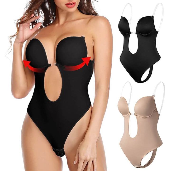 Lina - Diepe V-hals Backless Body Shaper