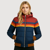 DYLAN – RETRO PUFFER JACKET - Navy Blue