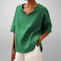 Lucy™ | Women Cotton Loose-Fitting Blouse - Green