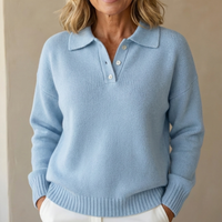 Emma - Soft Knit Sweater - Blue