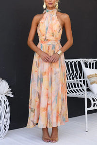 Florence™ – Floral Maxi Dress - Peach