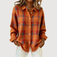 Fiora – Cosy Knit Shirt for Cold-Day Comfort - Orange