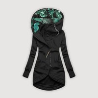 ELLE – COSY HOODED JACKET - Black