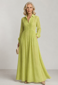 Lioren | Soft Flow Maxi Dress - Green