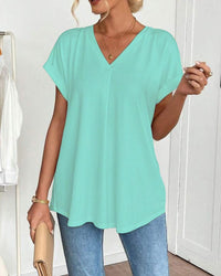 MILEIA | Relaxed Tee (Almost sold out) - Turquoise