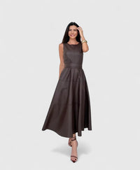 Rylie | Women Elegant Maxi Dress - Dark Brown