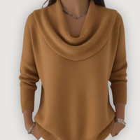 ALENE – COSY COWL JUMPER - Brown