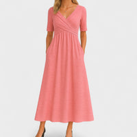 Phoebe | Elegant Midi Dress - Pink