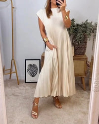 Leah Timeless Comfort Dress - Beige