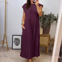Leah Timeless Comfort Dress - Wine Red