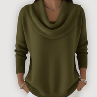 ALENE – COSY COWL JUMPER - Green