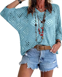 THE SILVINA - TOP - Light Blue