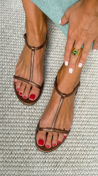 Mina - Golden Spring Sandals - Bronze