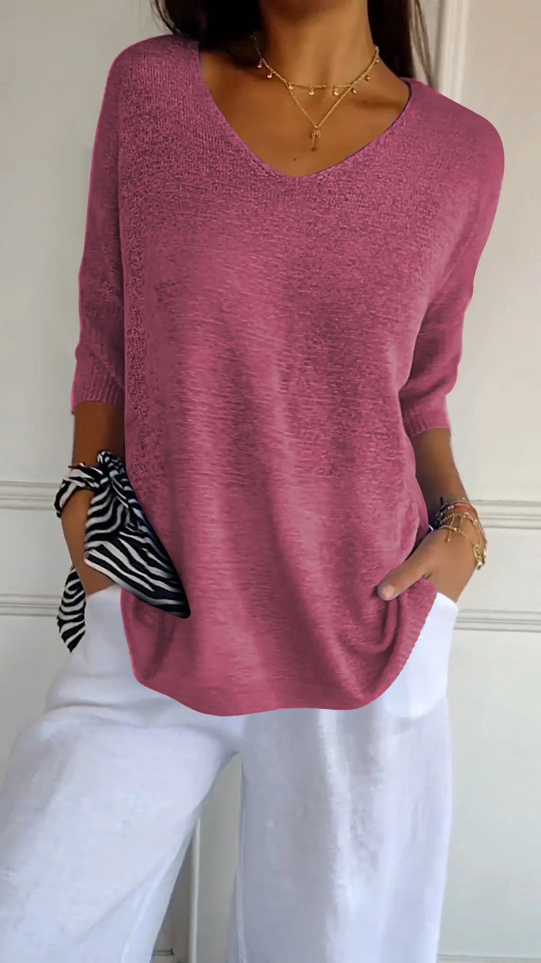 LAUREN™ | Women Casual V-Neck Top