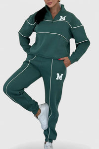 Thalynnae | Comfortable Sweater and Pants Set - Green