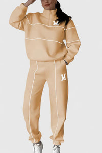 Thalynnae | Comfortable Sweater and Pants Set - Khaki