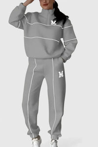 Thalynnae | Comfortable Sweater and Pants Set - Light Grey
