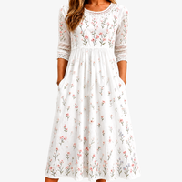 Whispering Wildflower Pocket Midi Dress - S
