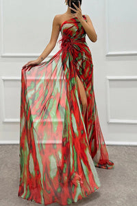 Mia™ | Vibrant Draped Dress - Red