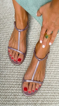 Mina - Golden Spring Sandals - Lavender